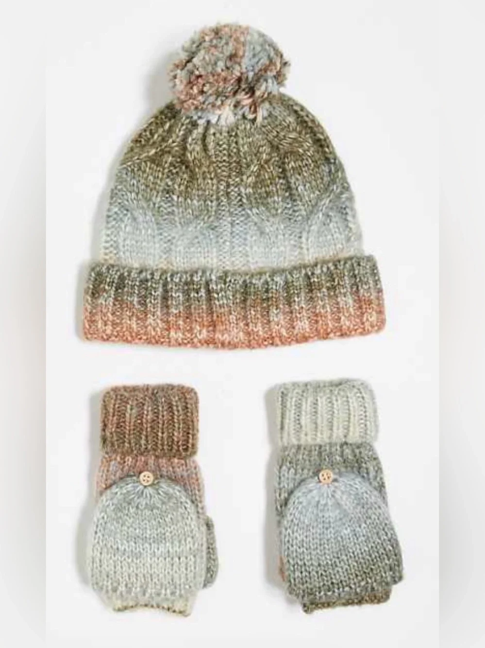 Free People Rainbow Run Hat & Glove Set